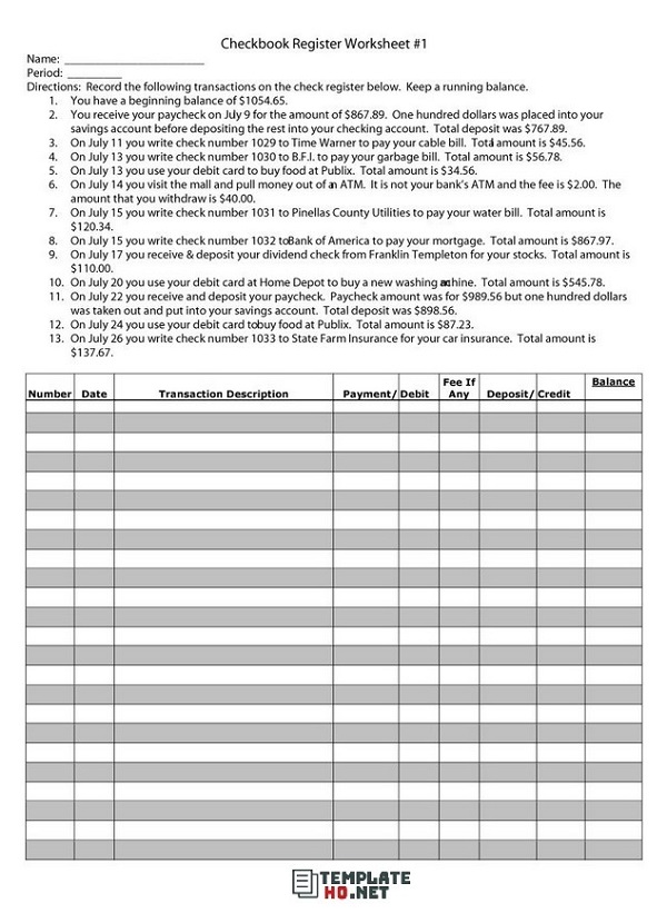 checkbook register worksheet 01 checkbook register worksheet 01