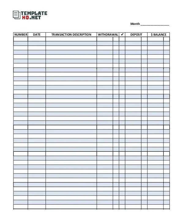 personal checkbook register personal checkbook register