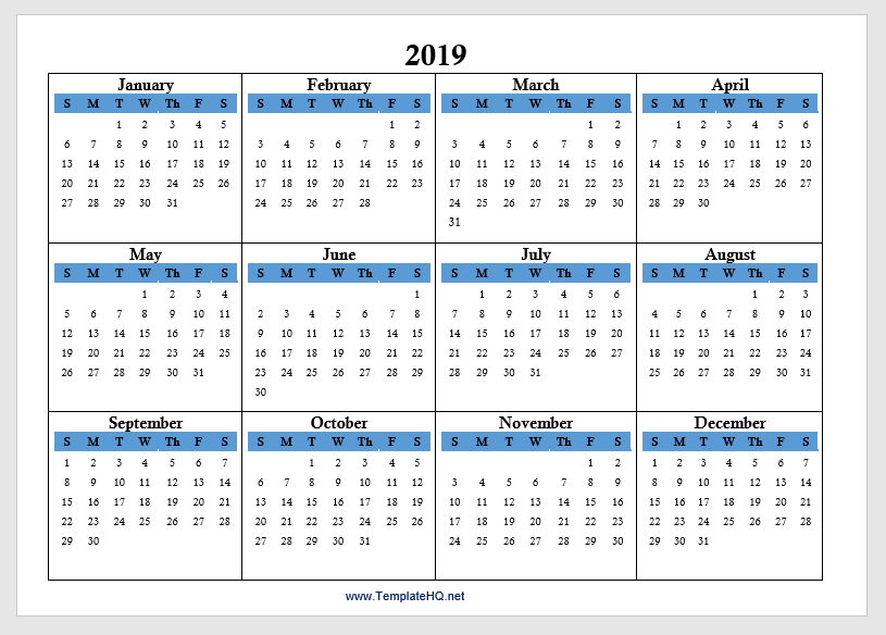 2019 calendar printable 2019 calendar printable