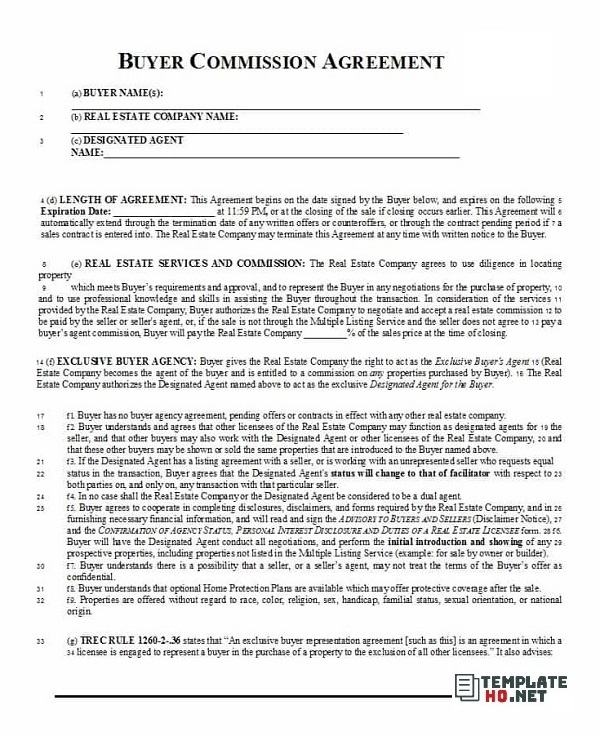 Buyer Commission Agreement Buyer Commission Agreement
