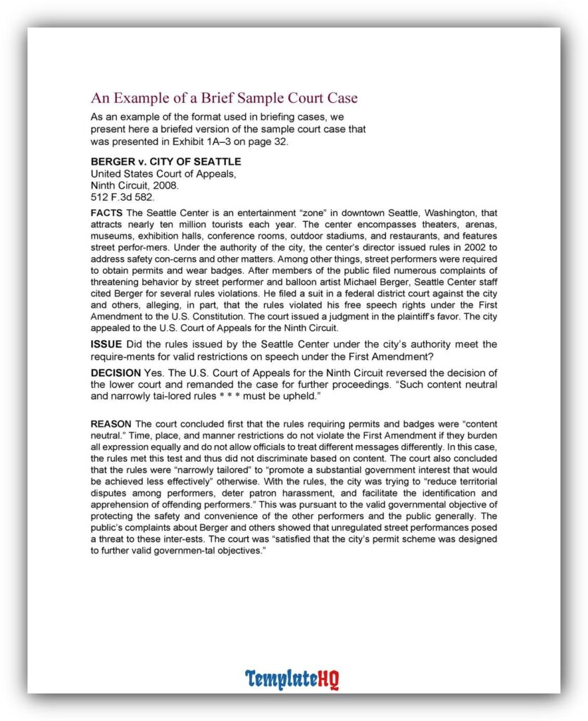 Case Brief Example 10