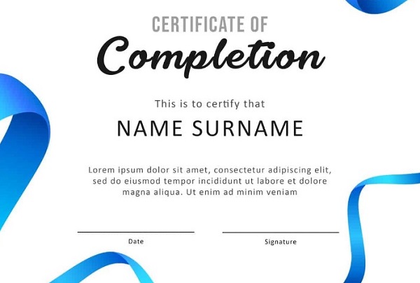 Certificate of Completion 19