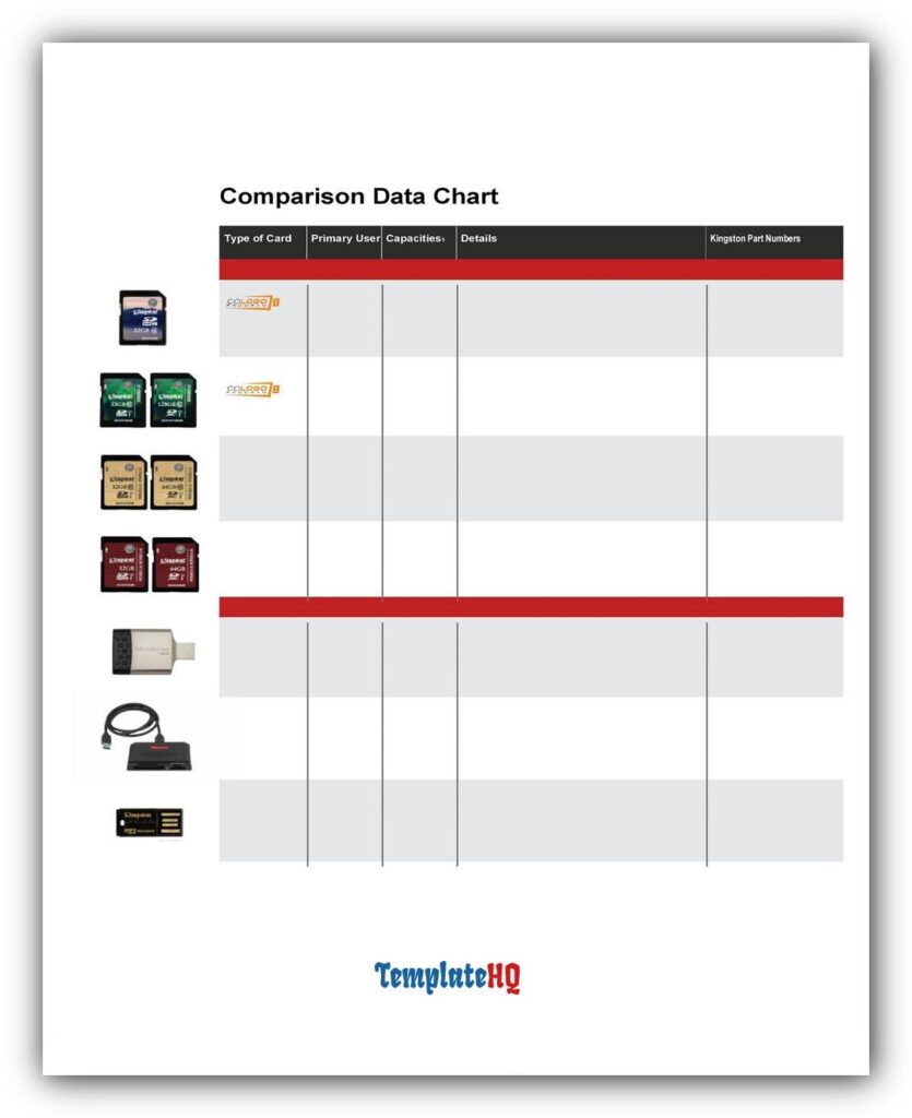 Comparison Chart Template 09 Comparison Chart Template 09