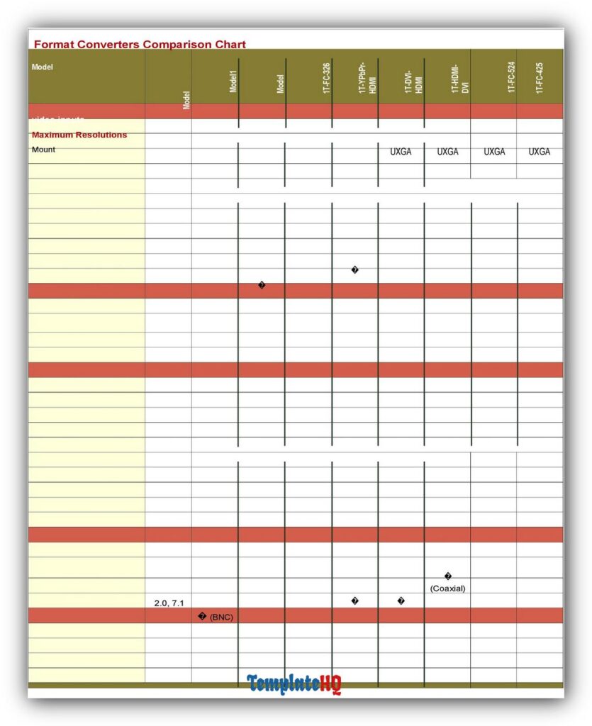 Comparison Chart Template 13 Comparison Chart Template 13