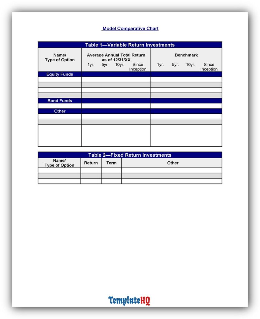 Comparison Chart Template 22 Comparison Chart Template 22
