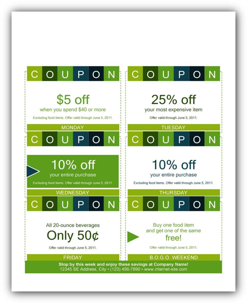 Coupon Templates 01 Coupon Templates 01