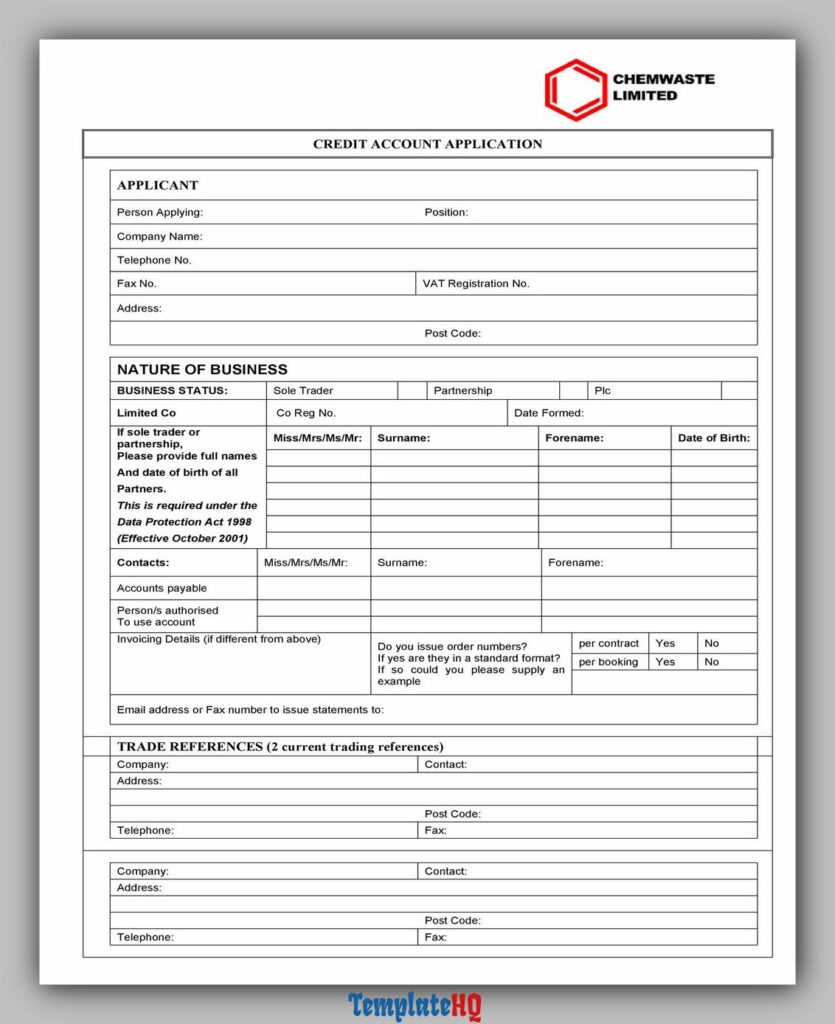 Credit Application Form 16