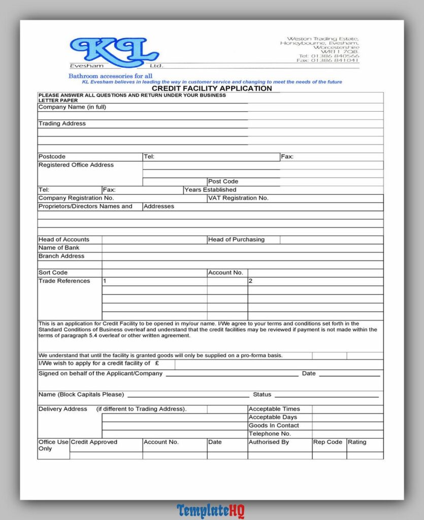 Credit Application Form 18