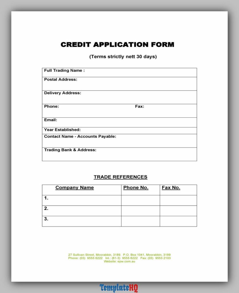 Credit Application Form 21