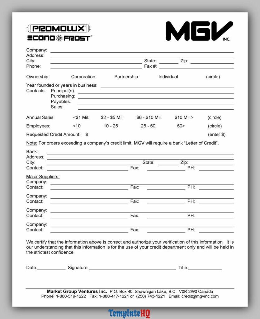 Credit Application Form 28