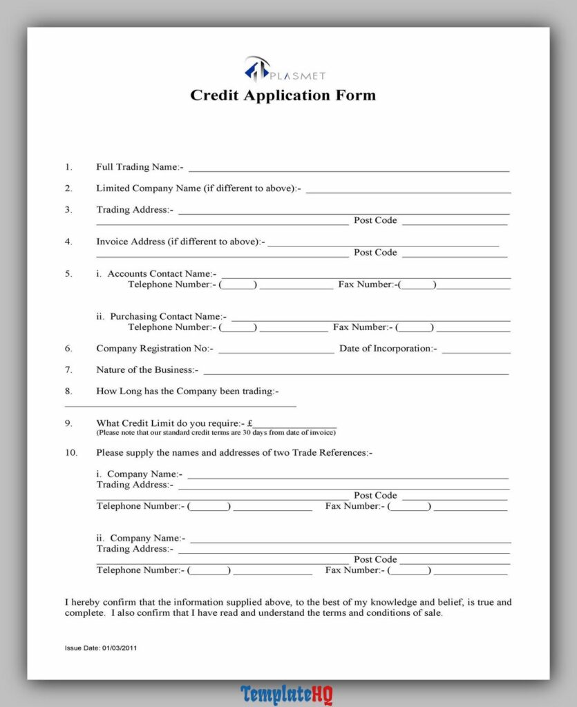 Credit Application Form 29