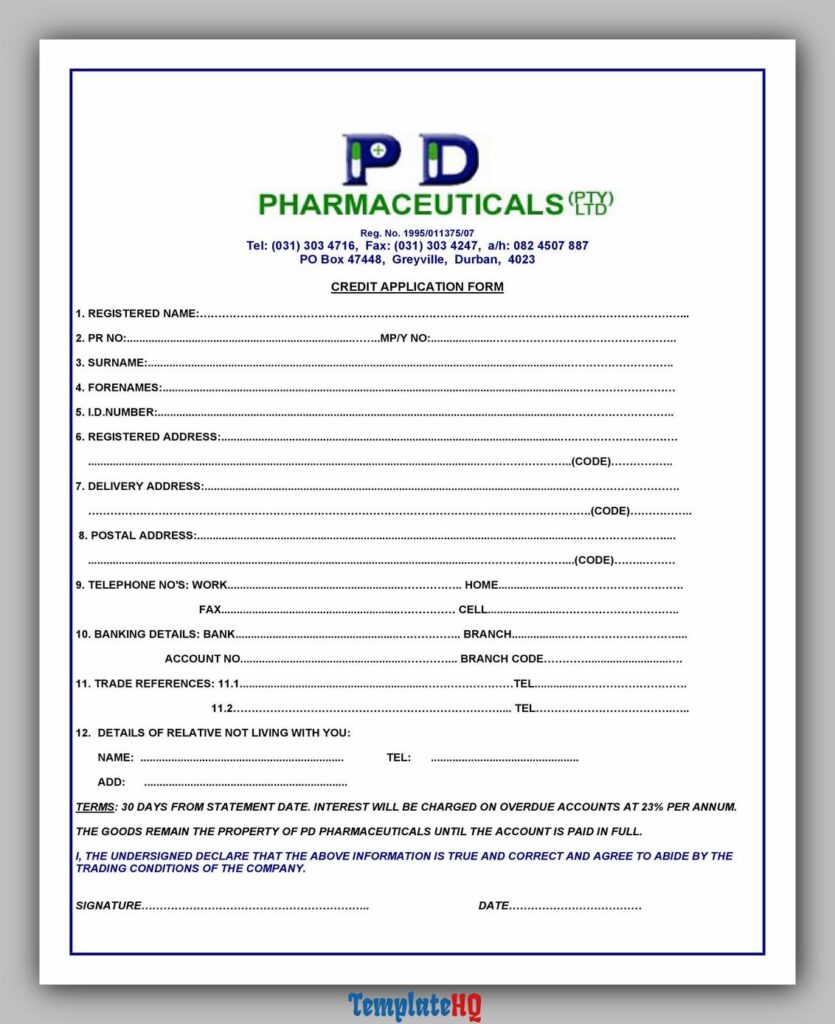 Credit Application Form 31