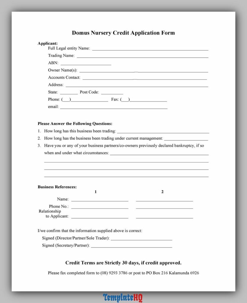 Credit Application Form 33