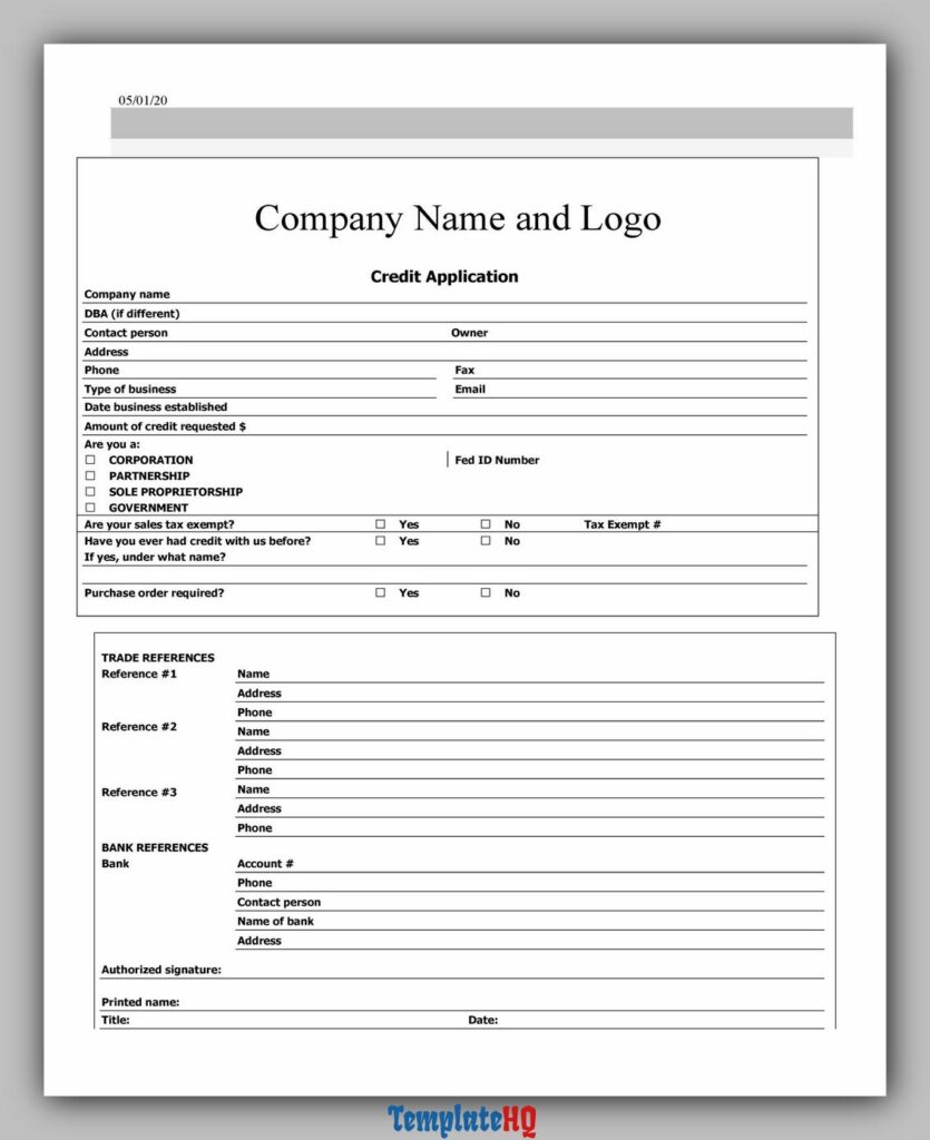 Credit Application Form 34