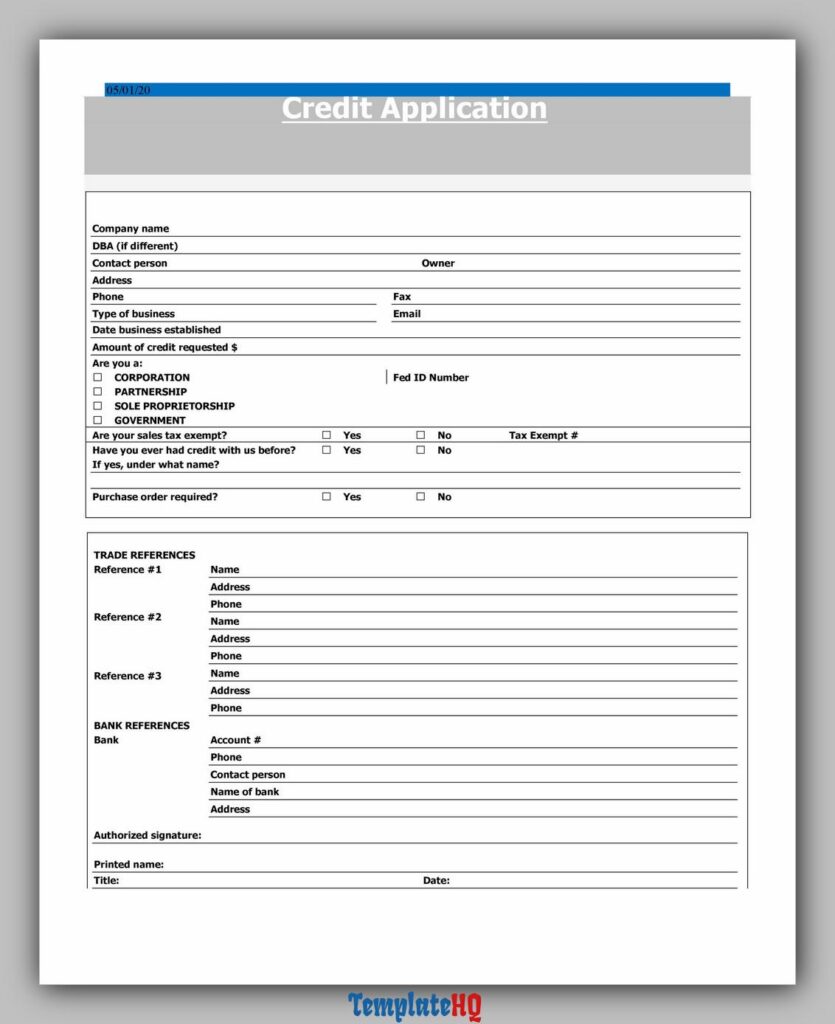Credit Application Form 36