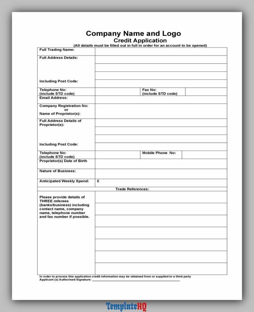 Credit Application Form 37