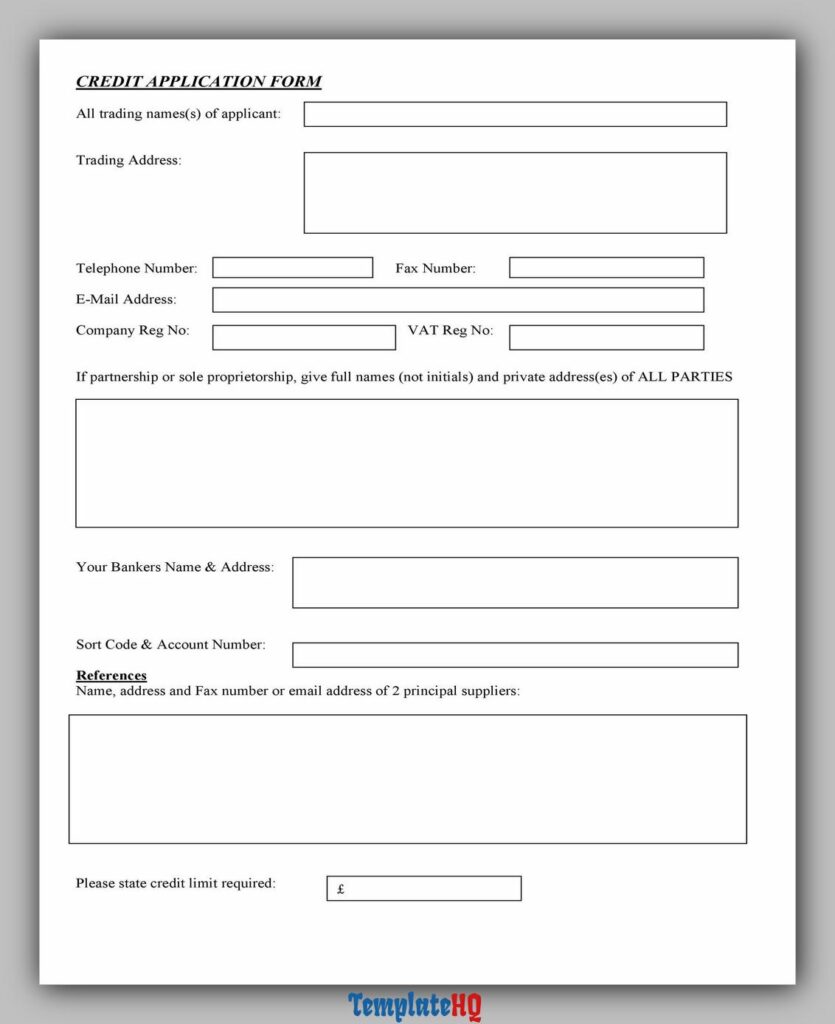 Credit Application Form 38