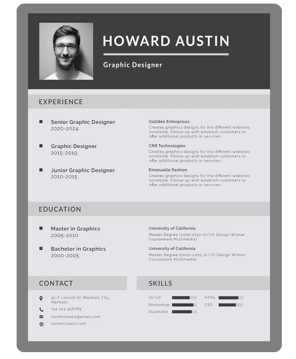 Curriculum Vitae Template Word