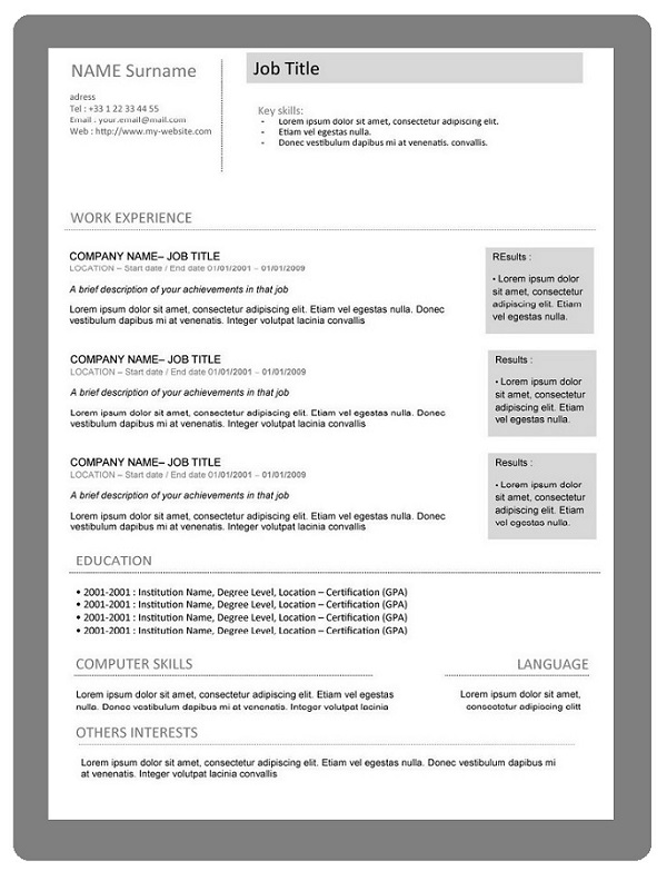 Curriculum Vitae Template Design