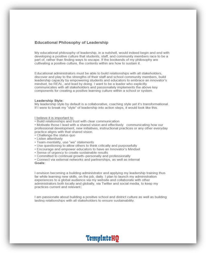 Educational Leadership Philosophy 01