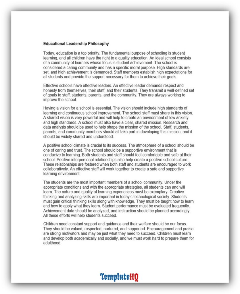Educational Leadership Philosophy 05