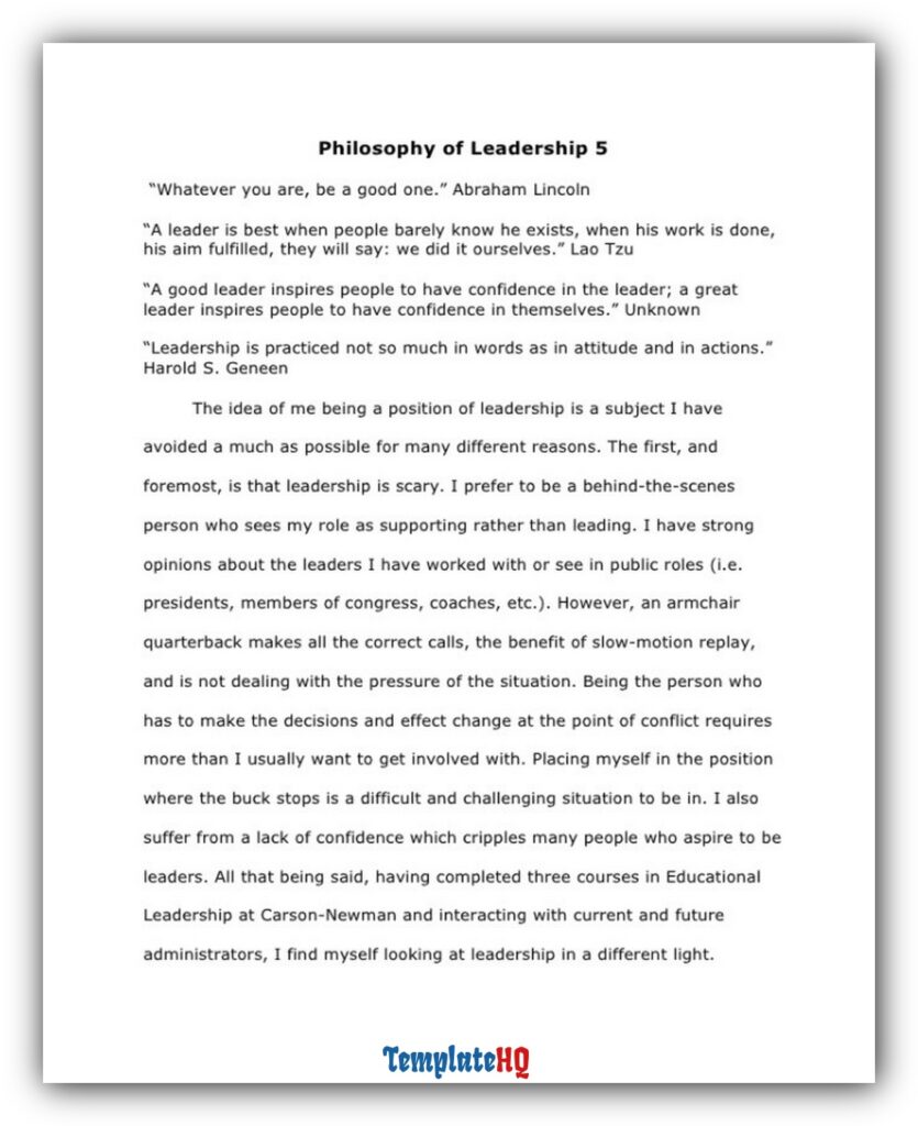 Educational Leadership Philosophy 08
