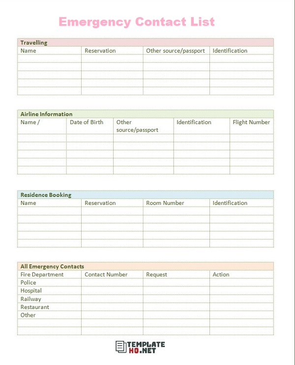 Template For Contact List from www.templatehq.net