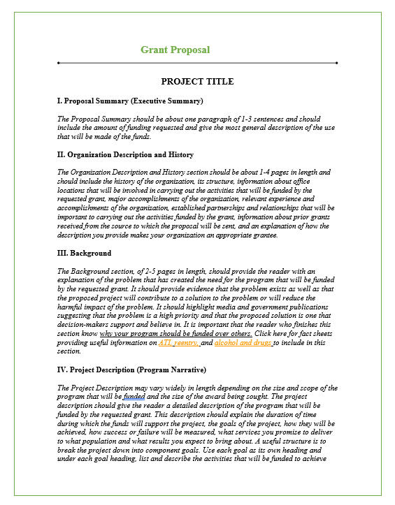 Grant Proposal Grant Proposal