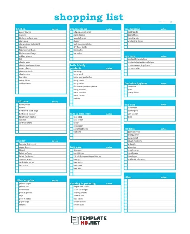 Grocery Shopping On a Budget list