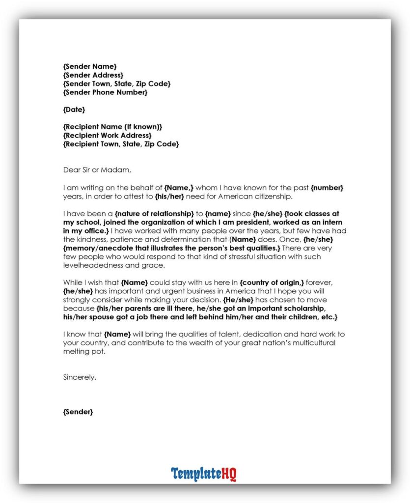 Immigration letter 09