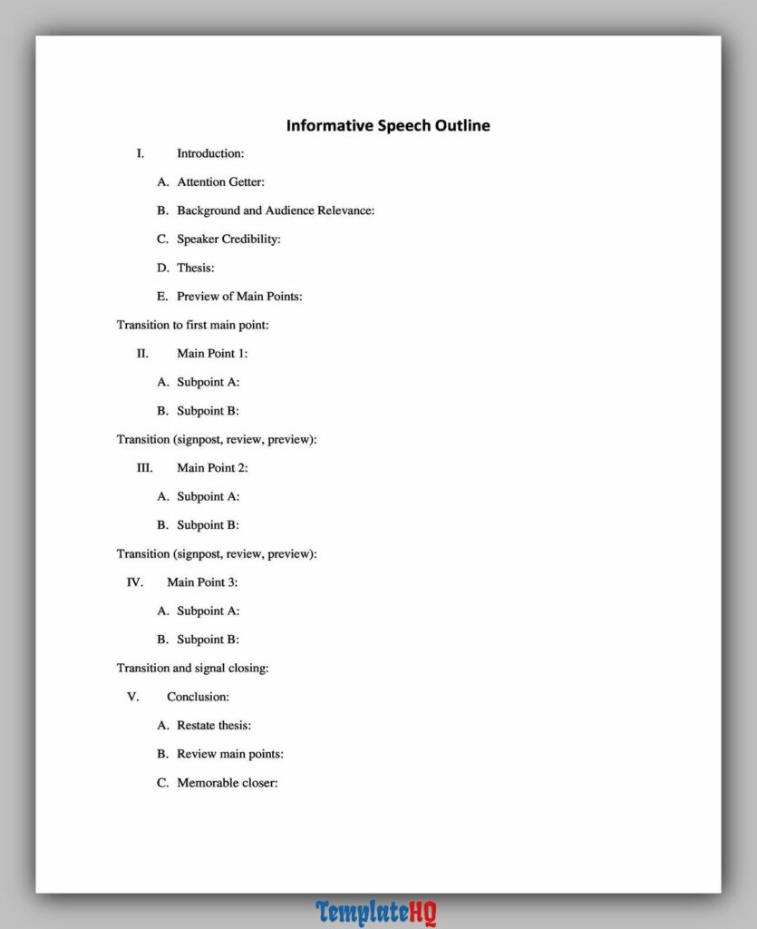 Informative Speech Outline 06