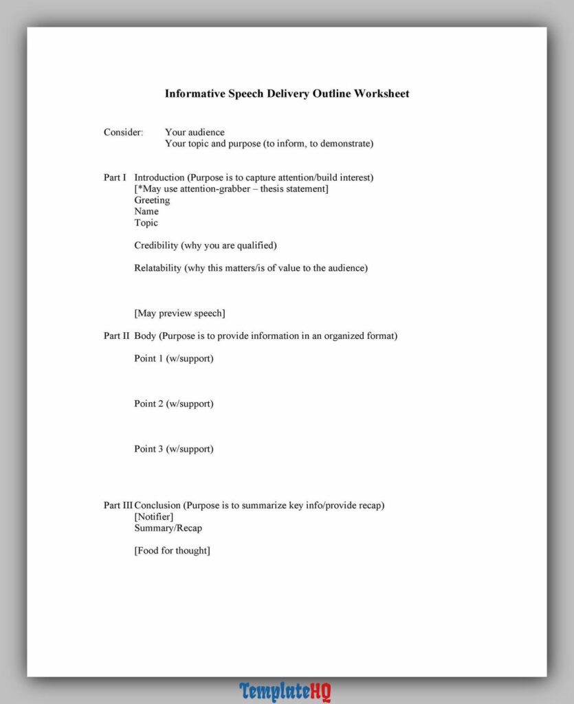Informative Speech Outline 12