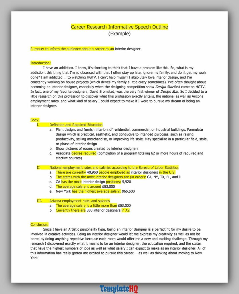 Informative Speech Outline 15