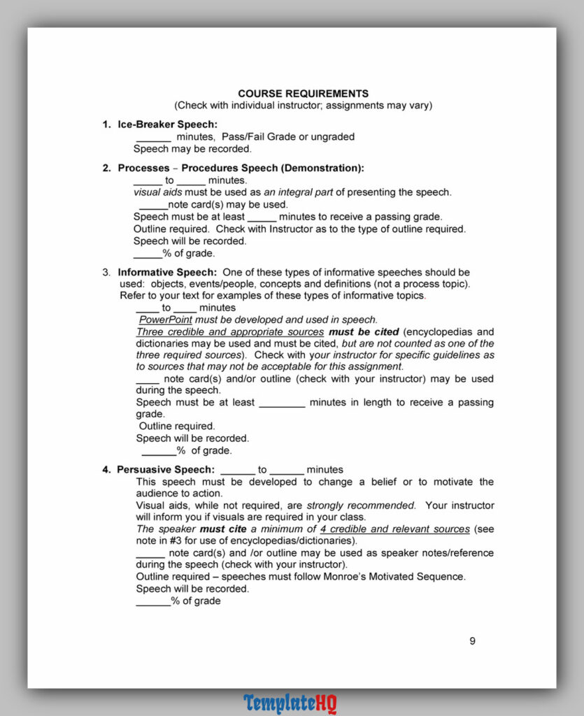 Informative Speech Outline 16