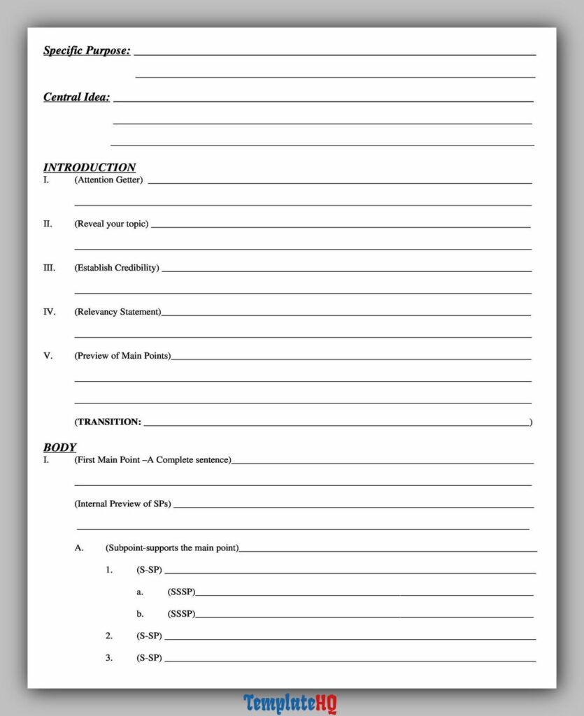 Informative Speech Outline 19