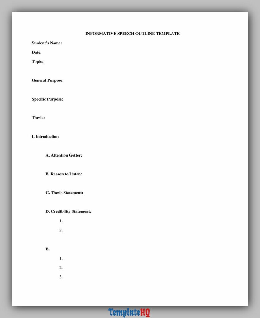 Informative Speech Outline 21