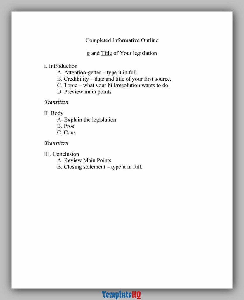Informative Speech Outline 22