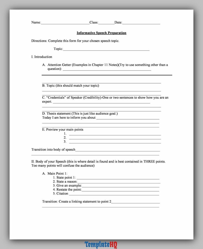Informative Speech Outline 31