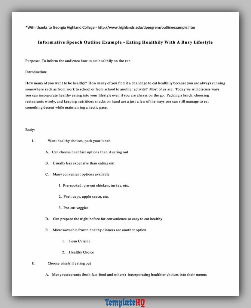 Informative Speech Outline 32