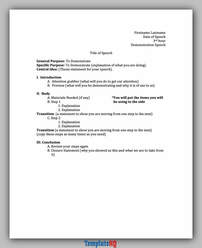 Informative Speech Outline 33