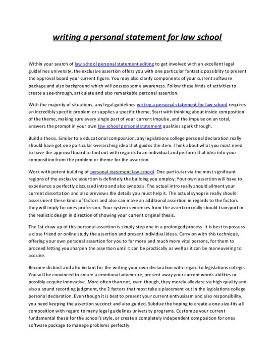 Law school personal statement essays Law school personal statement essays