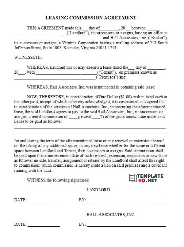 Leasing Commission Agreement Leasing Commission Agreement