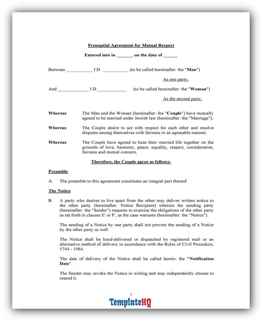 Marriage Contract Sample 21 Marriage Contract Sample 21