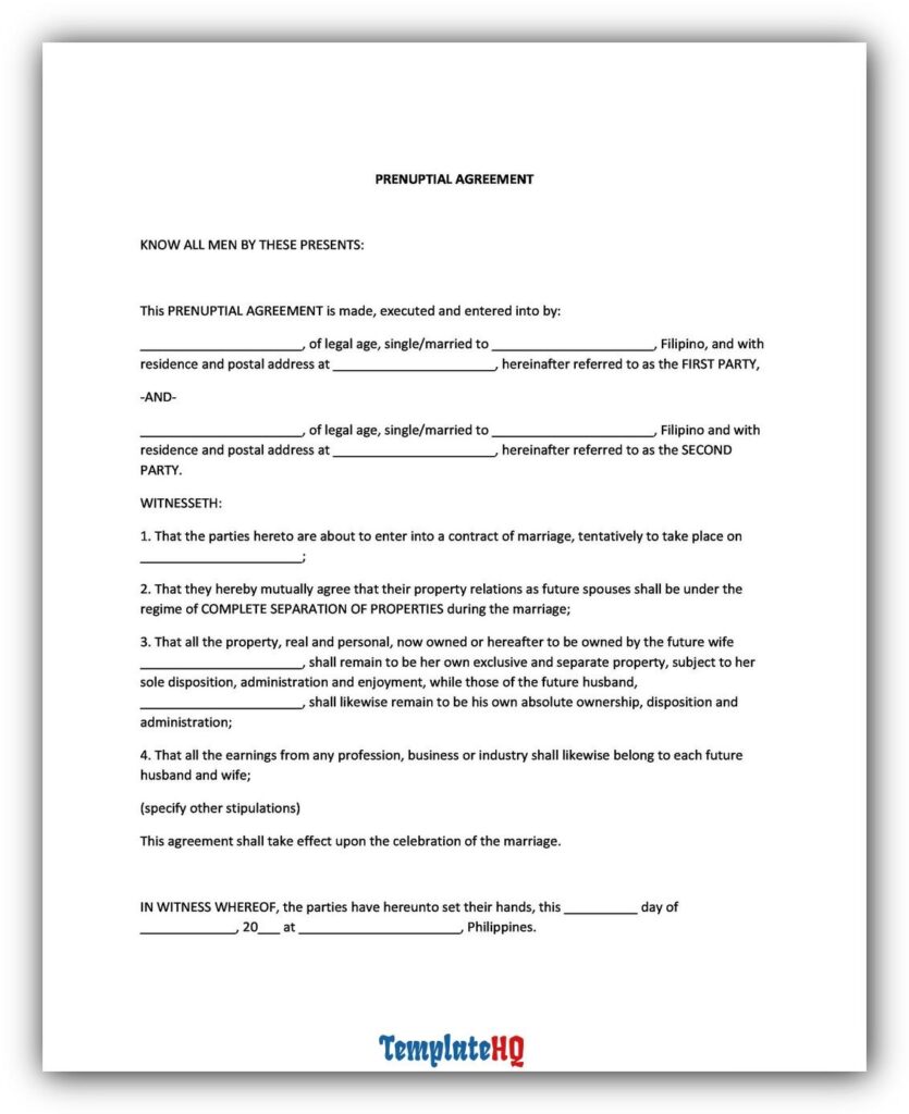 Marriage Contract Sample 24 Marriage Contract Sample 24