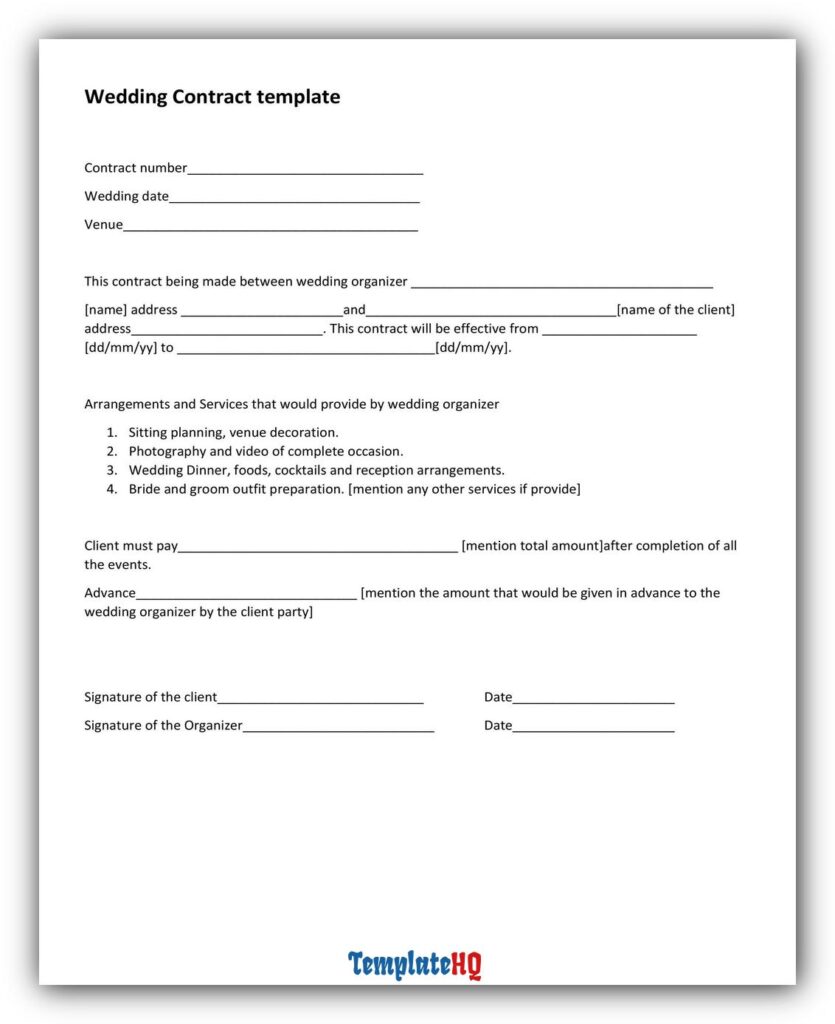 Marriage Contract Sample 26 Marriage Contract Sample 26