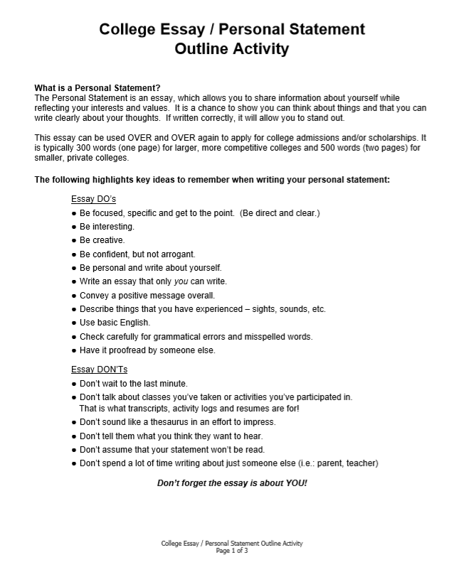Writing the personal statement online – format, examples, sample