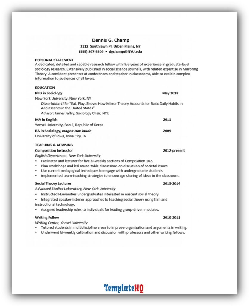 Personal Statement Examples for Resume 05 Personal Statement Examples for Resume 05