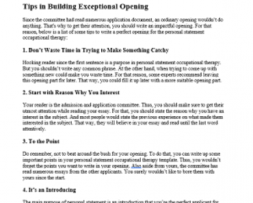 6 Examples On Personal Statement Occupational Therapy And Tips To Build Powerful Opening 5 Personal Statement Occupational Therapy Featured
