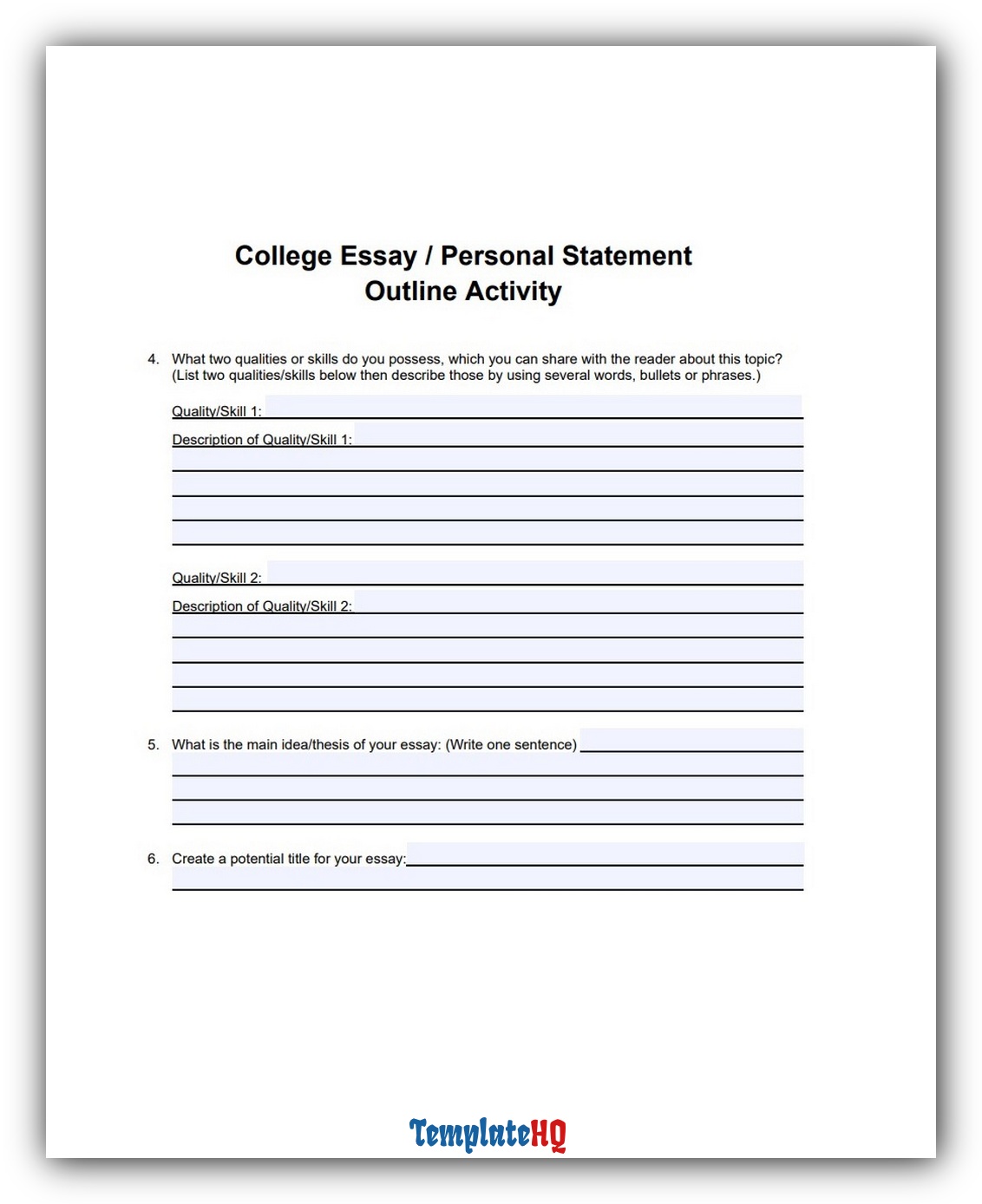 Personal Statement Outline 02