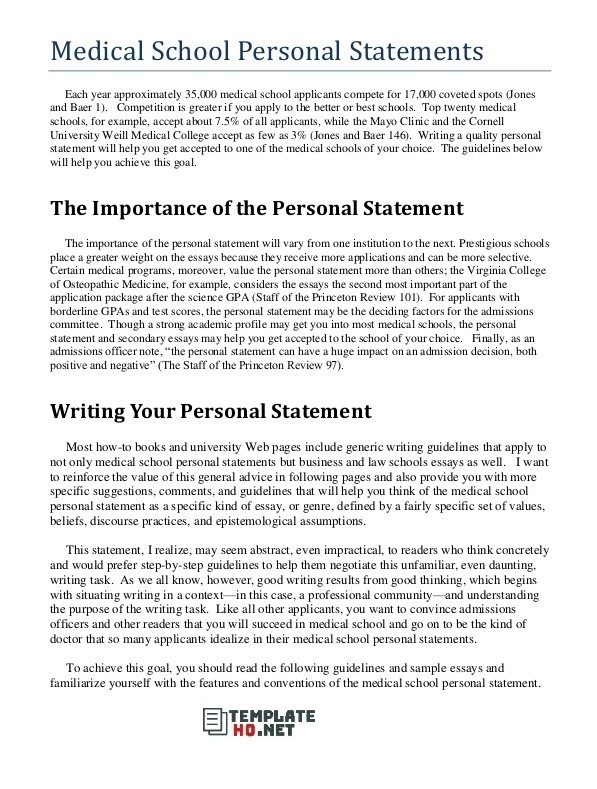 Personal Statement Template For College 08 Personal Statement Template For College 08